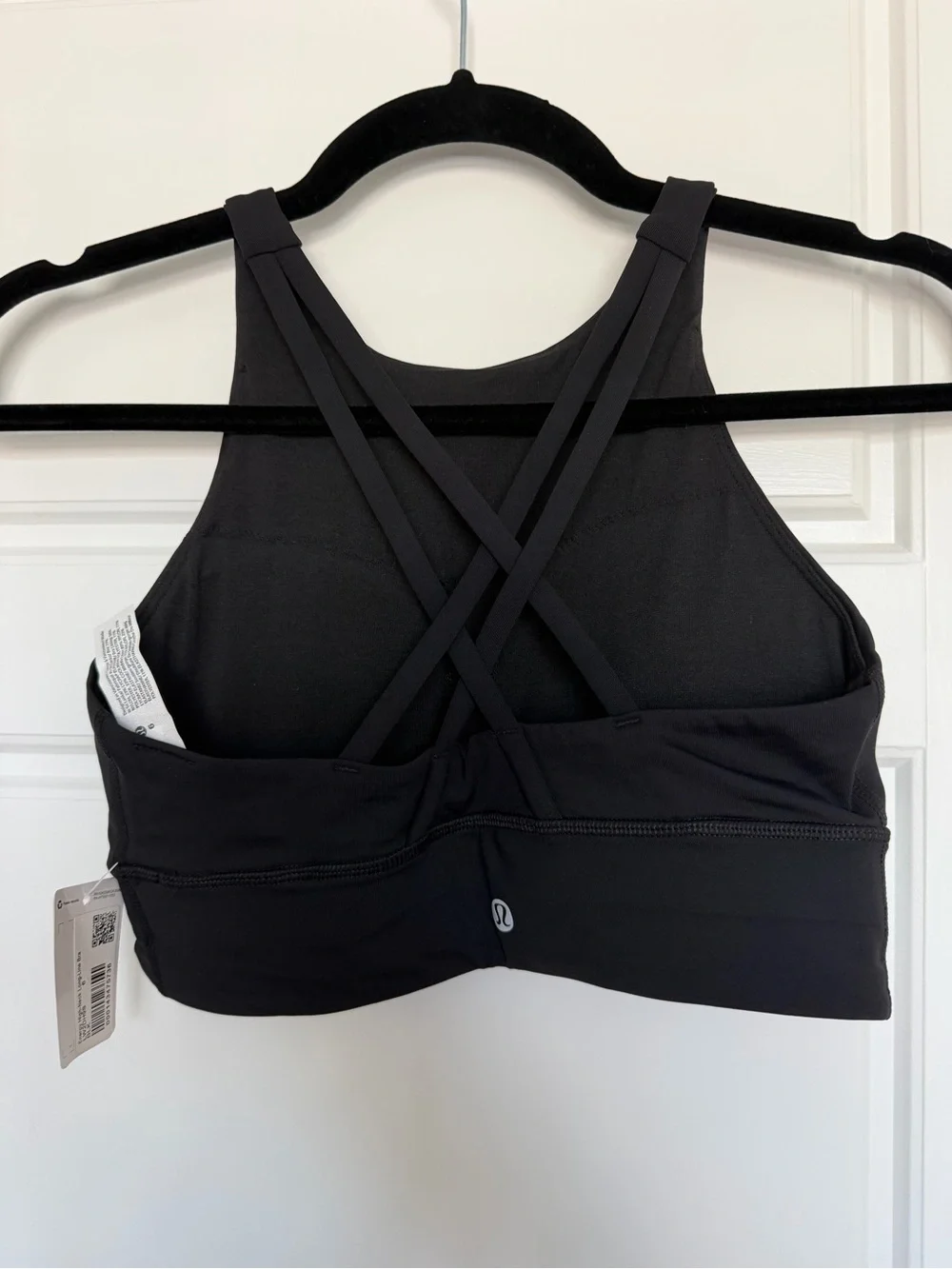 NWT Lululemon Energy High Neck Long Line Bra Black Size 6